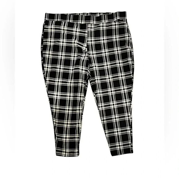 Crop Signature Waist Pocket Premium Legging size 4 black and white plaid - Picture 1 of 4